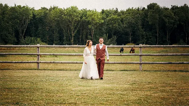 Floriane et Dimitri, mariage champêtre au Château de la Rousselière